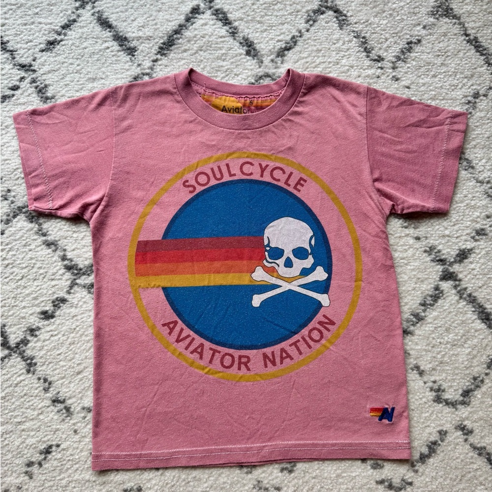 Aviator Nation Kids SoulCycle Pink Tee
